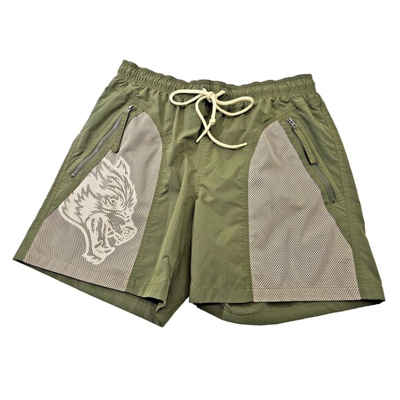 CCN Men's M Darc Sport Bushido Code Seim Trunks Green Drawstring Stretch Waist - Picture 1 of 6